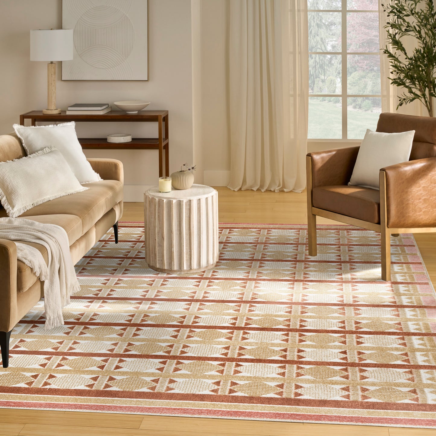 Nourison Nordic 8' x 10' Rust Modern Indoor Rug