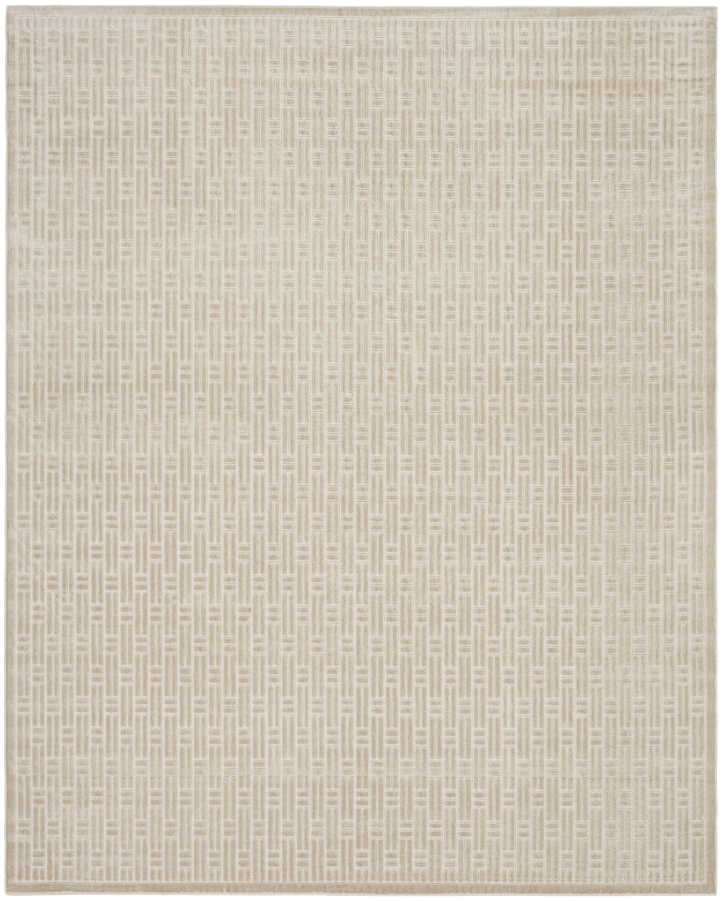 Nourison Washable Charm 8' x 10' Silver Ivory Modern Indoor Rug