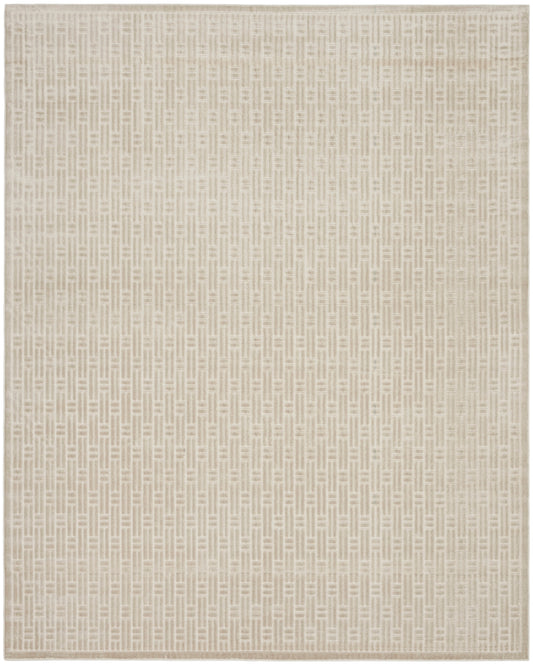 Nourison Washable Charm 8' x 10' Silver Ivory Modern Indoor Rug
