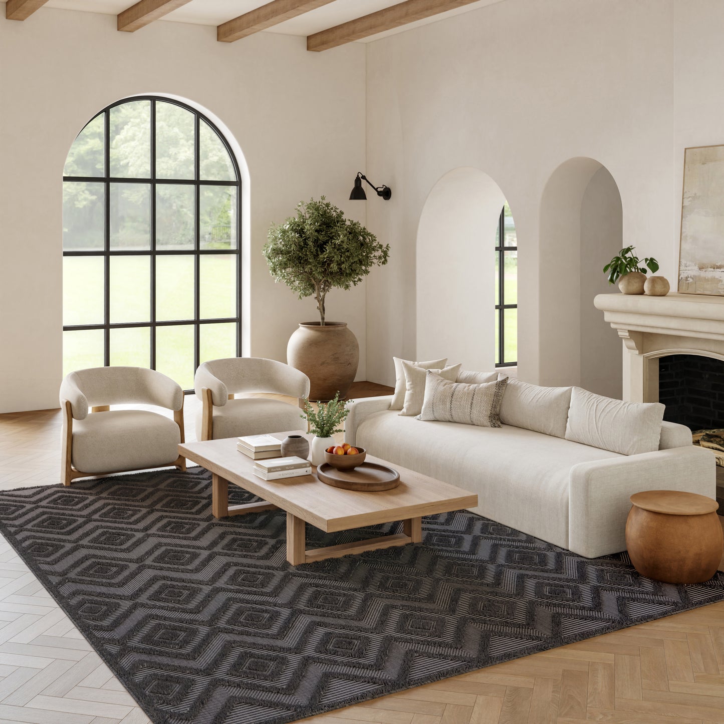 Nourison Versatile 9' x 12' Charcoal Black Modern Rug