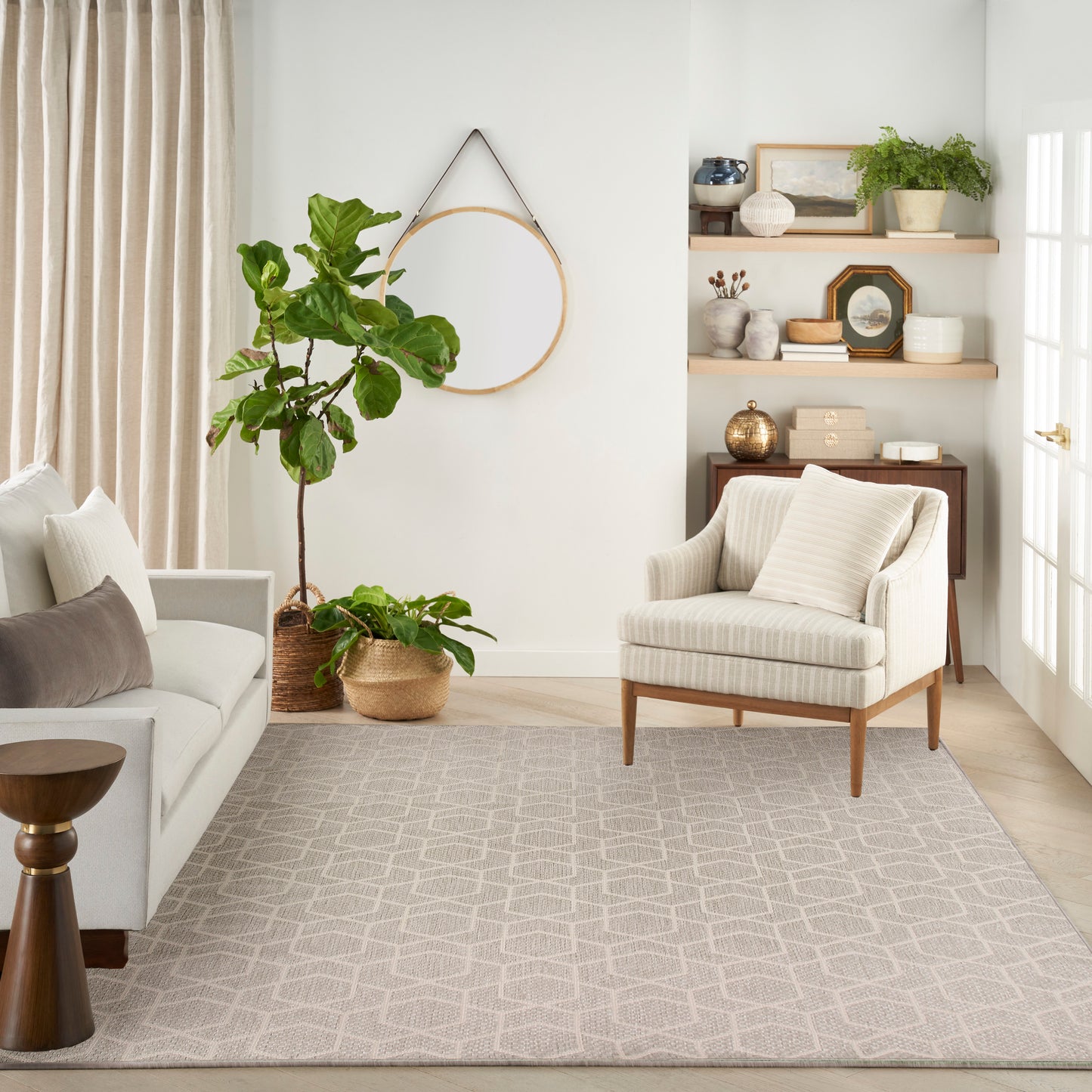 Nourison Horizon Indoor/Outdoor 8' x 10' Grey Modern Rug