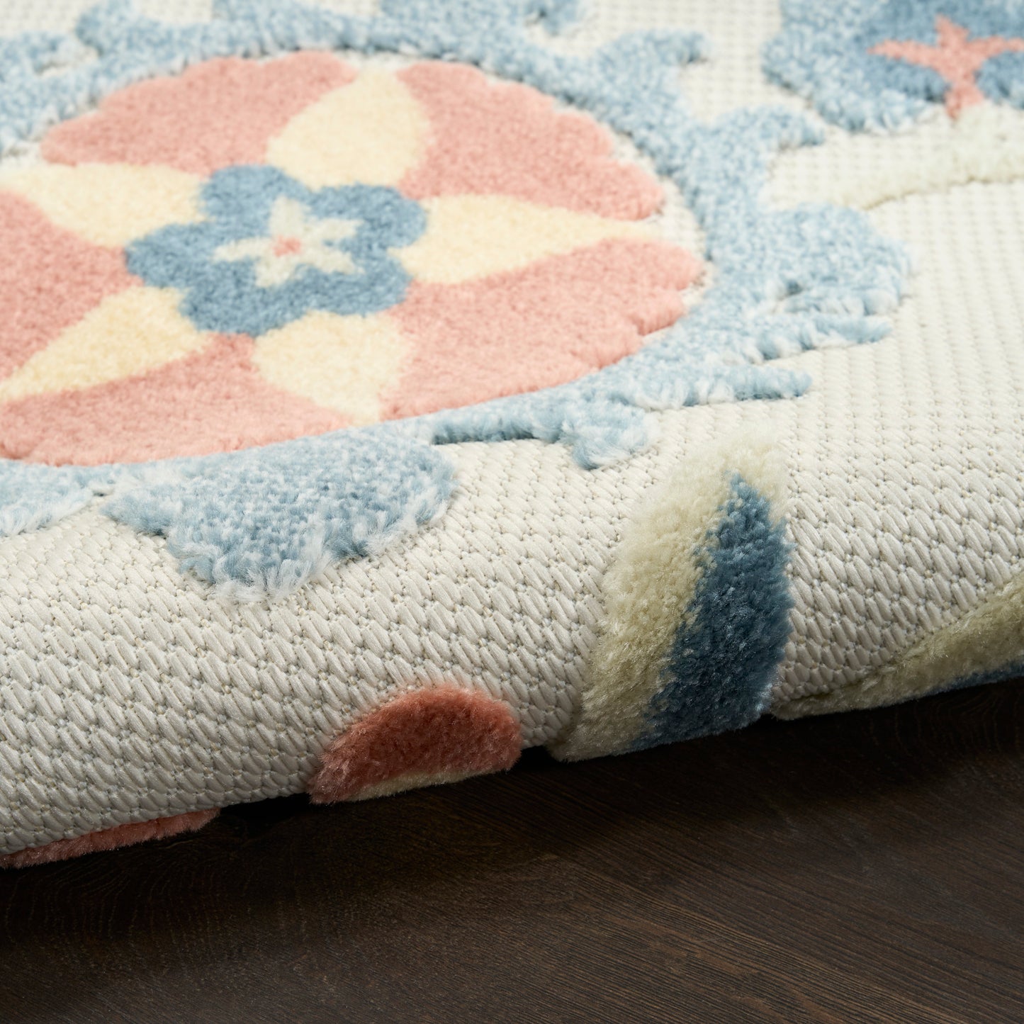 Nourison Aloha 3'6" x 5'6" Grey Multicolor Farmhouse Rug