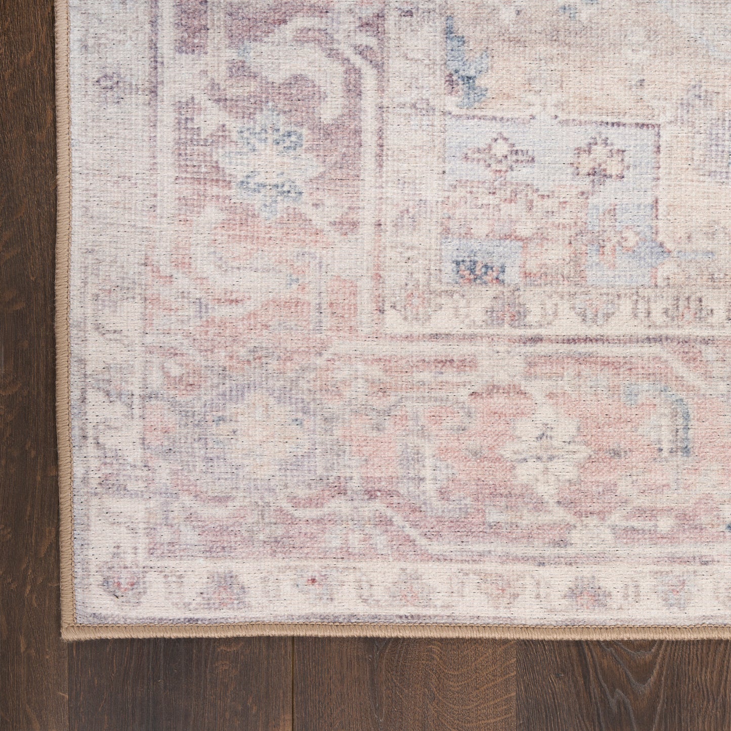 Nourison Vintage Washables 2'2" x 8' Light Blue Vintage Indoor Rug