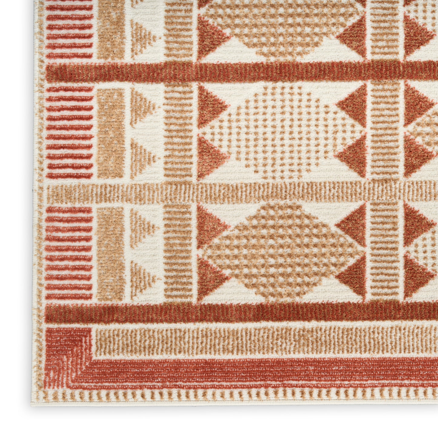 Nourison Nordic 5' x 7' Rust Modern Indoor Rug