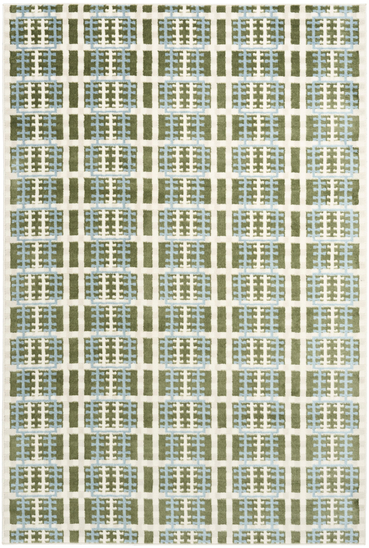 Nourison Nordic 4' x 6' Blue Green Modern Indoor Rug