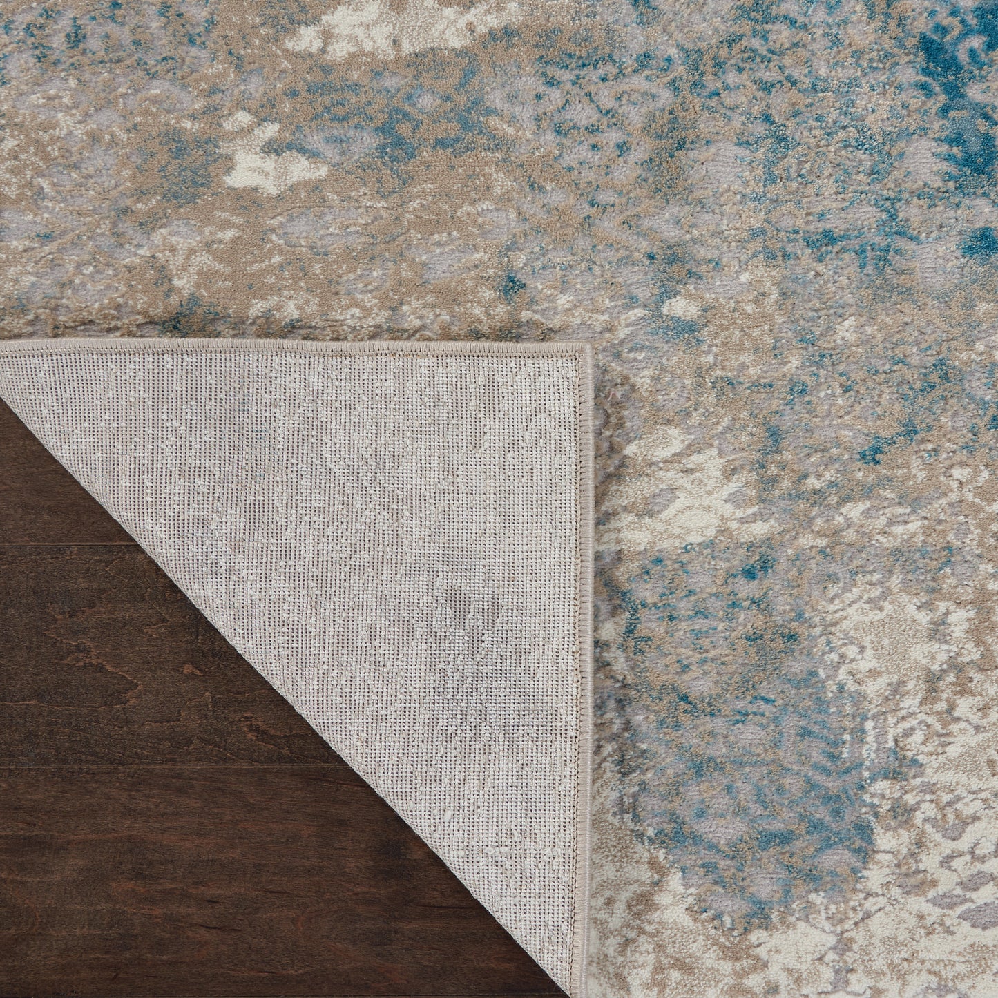 Nourison Karma 3'9" x 5'9" Ivory/Light Blue Vintage Indoor Rug