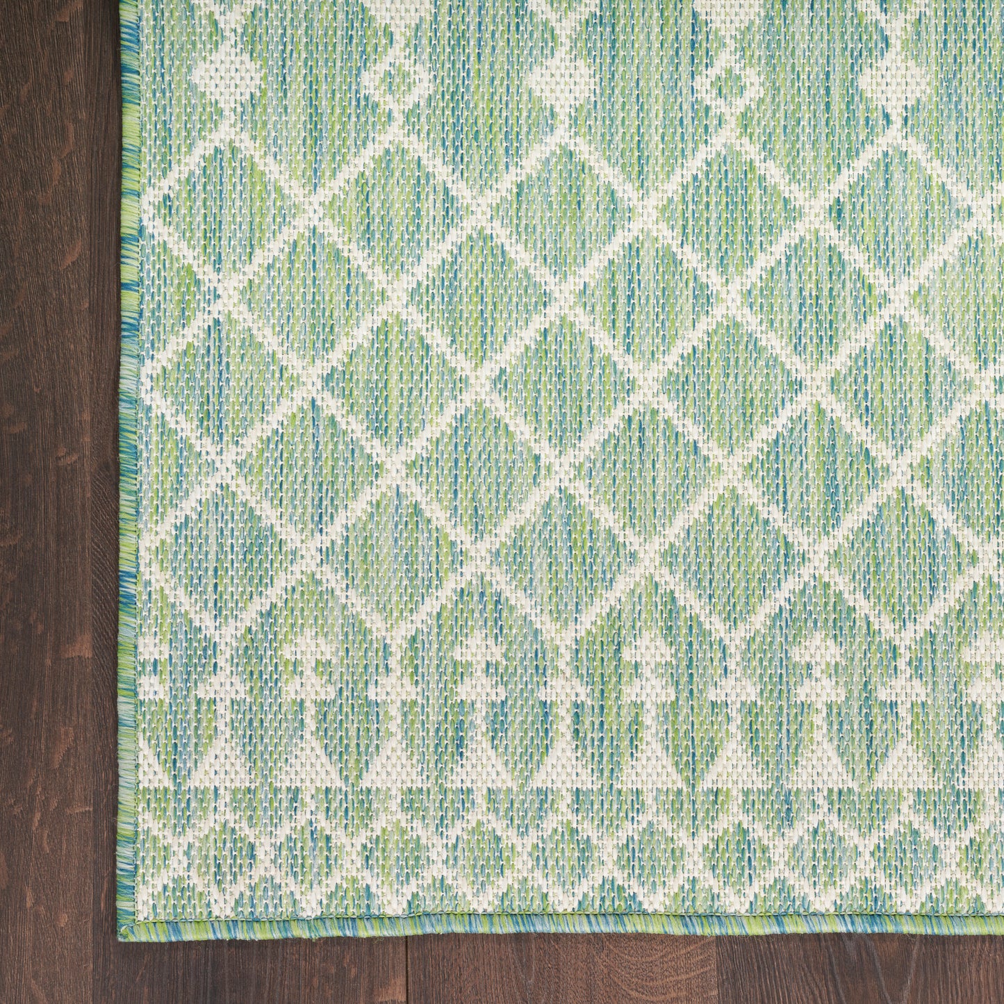 Nourison Positano 2'2" x 8' Blue Green Modern Rug