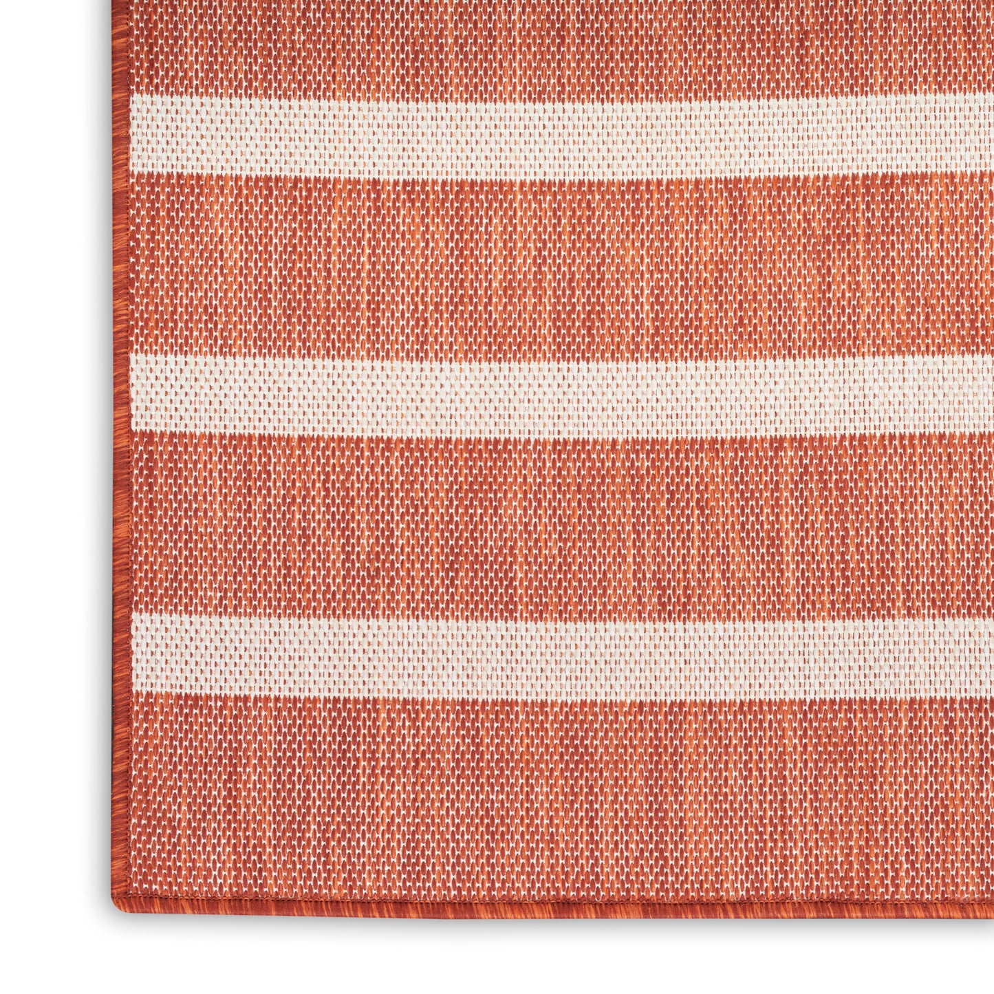 Nourison Positano 2'2" x 10' Terracotta Ivory Modern Rug