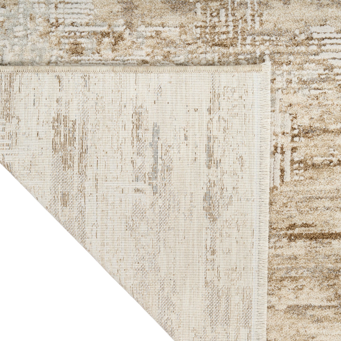 Calvin Klein CK078 Summit 9'10" x 13' Mocha Ivory Modern Indoor Rug