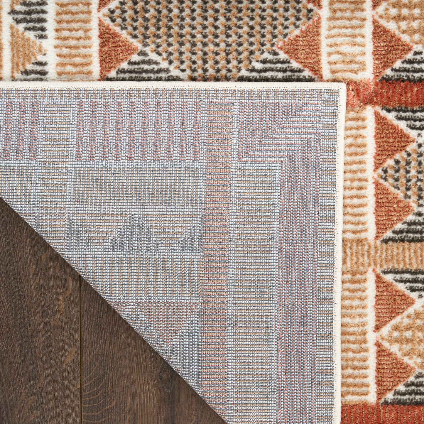 Nourison Nordic 5' x 7' Rust Multicolor Modern Indoor Rug