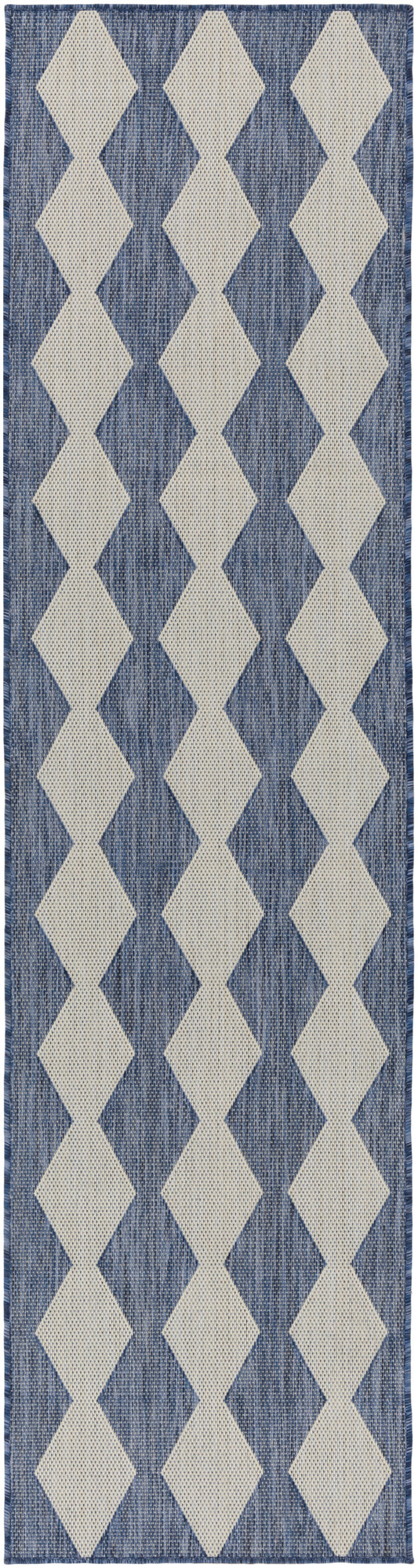 Nourison Positano 2' x 6' Navy Blue Modern Rug