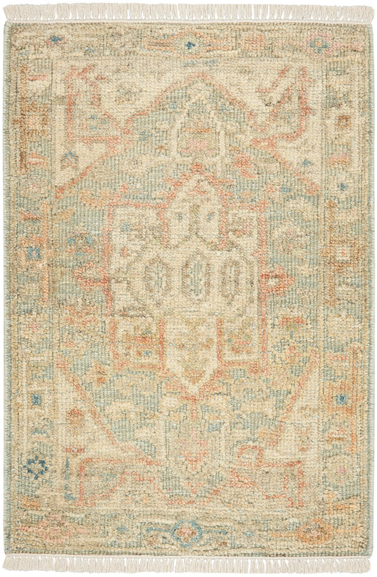 Nourison Heritage Vine 2' x 3' Light Blue Vintage Indoor Rug