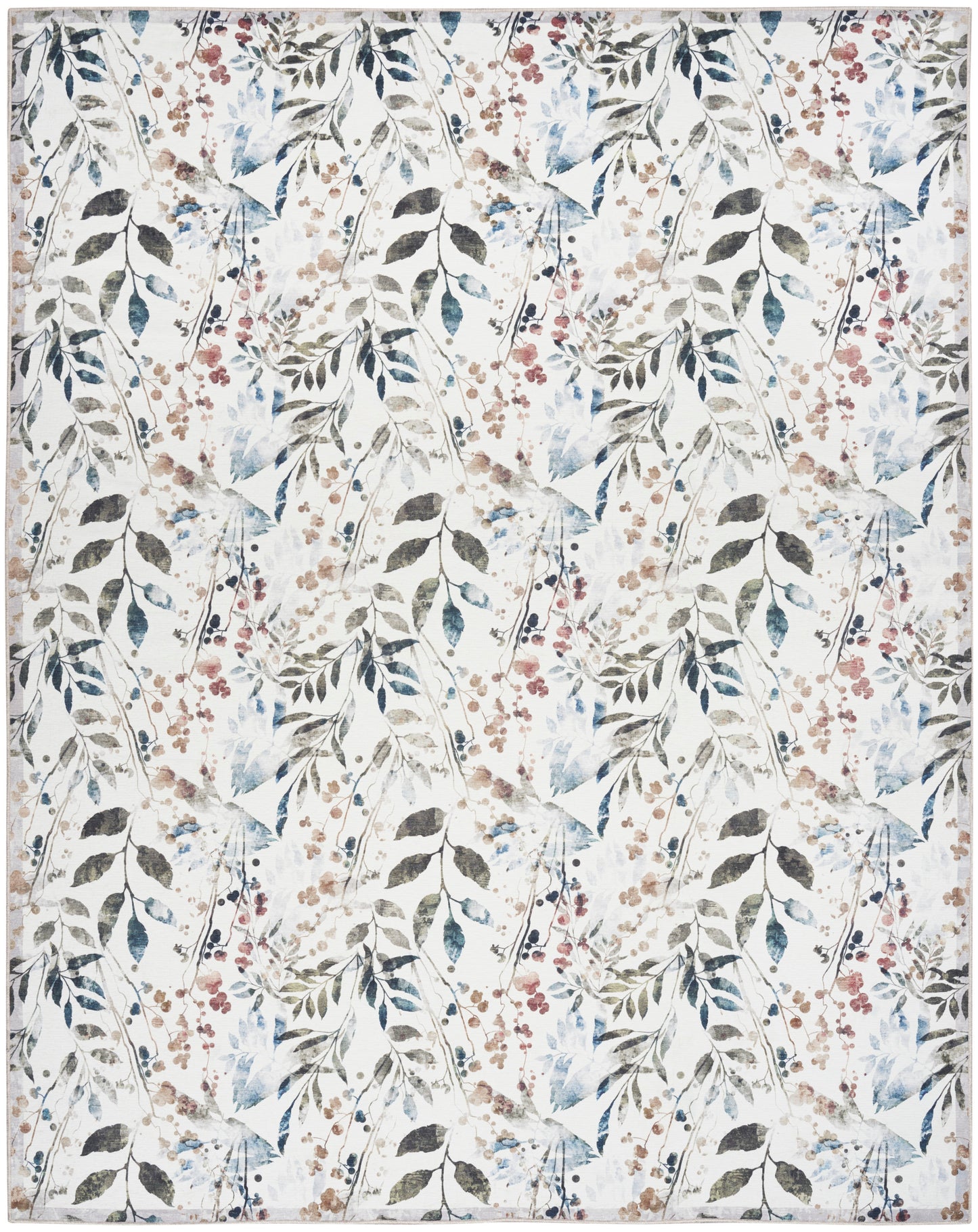 Nourison Nourison Washables 9'2" x 12' Ivory Multicolor Contemporary Indoor Rug
