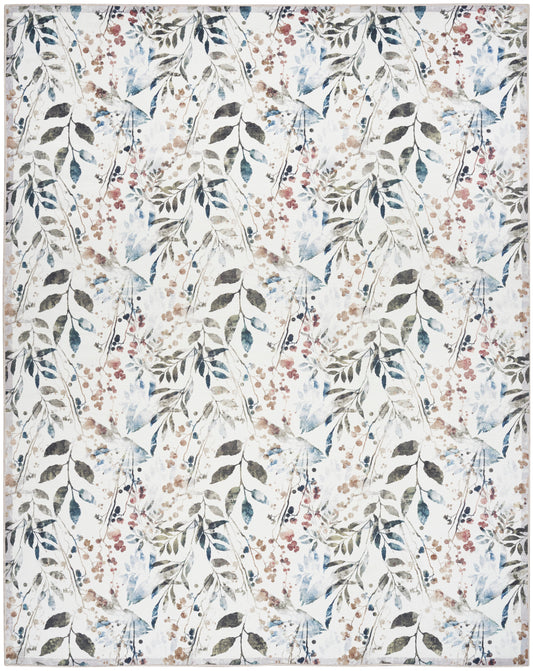 Nourison Nourison Washables 9'2" x 12' Ivory Multicolor Contemporary Indoor Rug