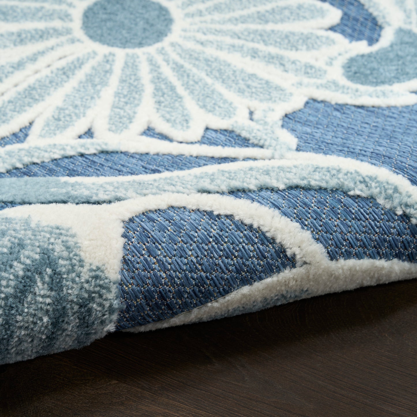 Nourison Aloha 5'3" x 7'5" Blue Outdoor Rug