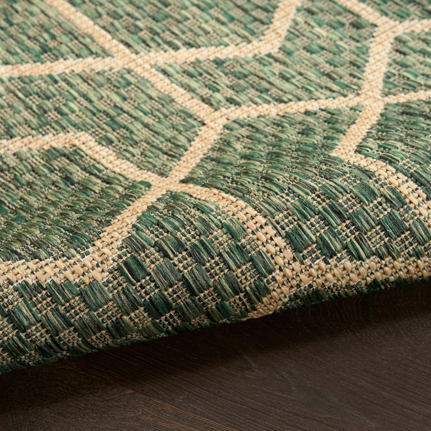 Nourison Horizon Indoor/Outdoor 5' x 7' Green Modern Rug