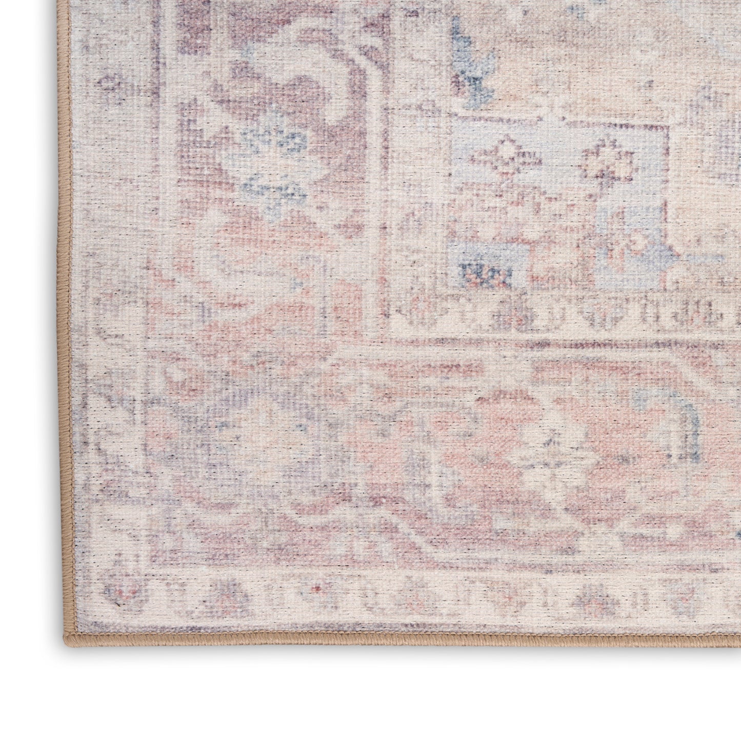 Nourison Vintage Washables 2'2" x 8' Light Blue Vintage Indoor Rug