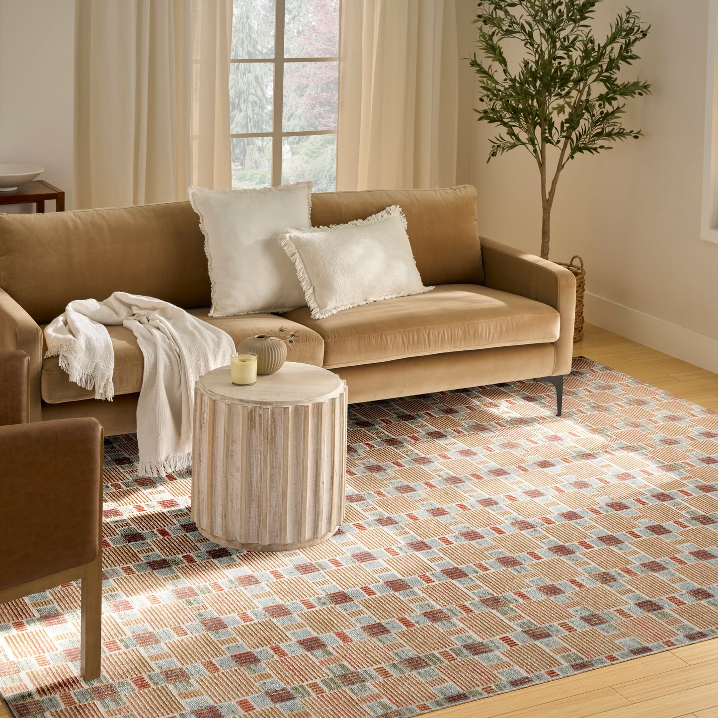 Nourison Nordic 8' x 10' Rust Multicolor Modern Indoor Rug