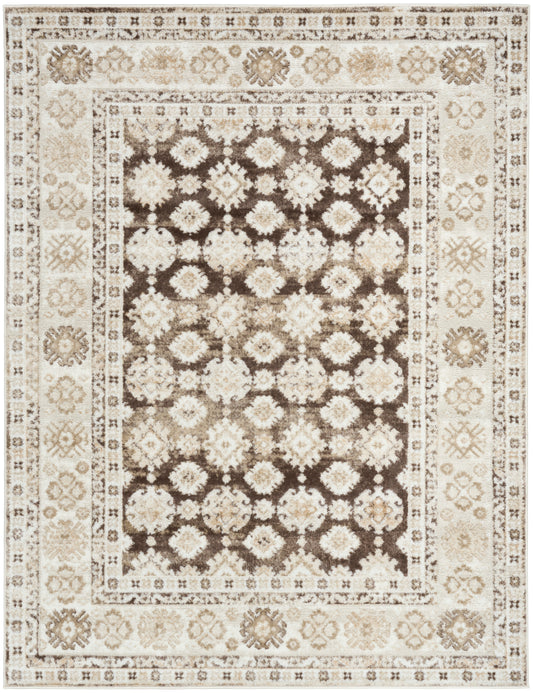 Nourison Dekor 5'3" x 7' Ivory Brown Vintage Indoor Rug