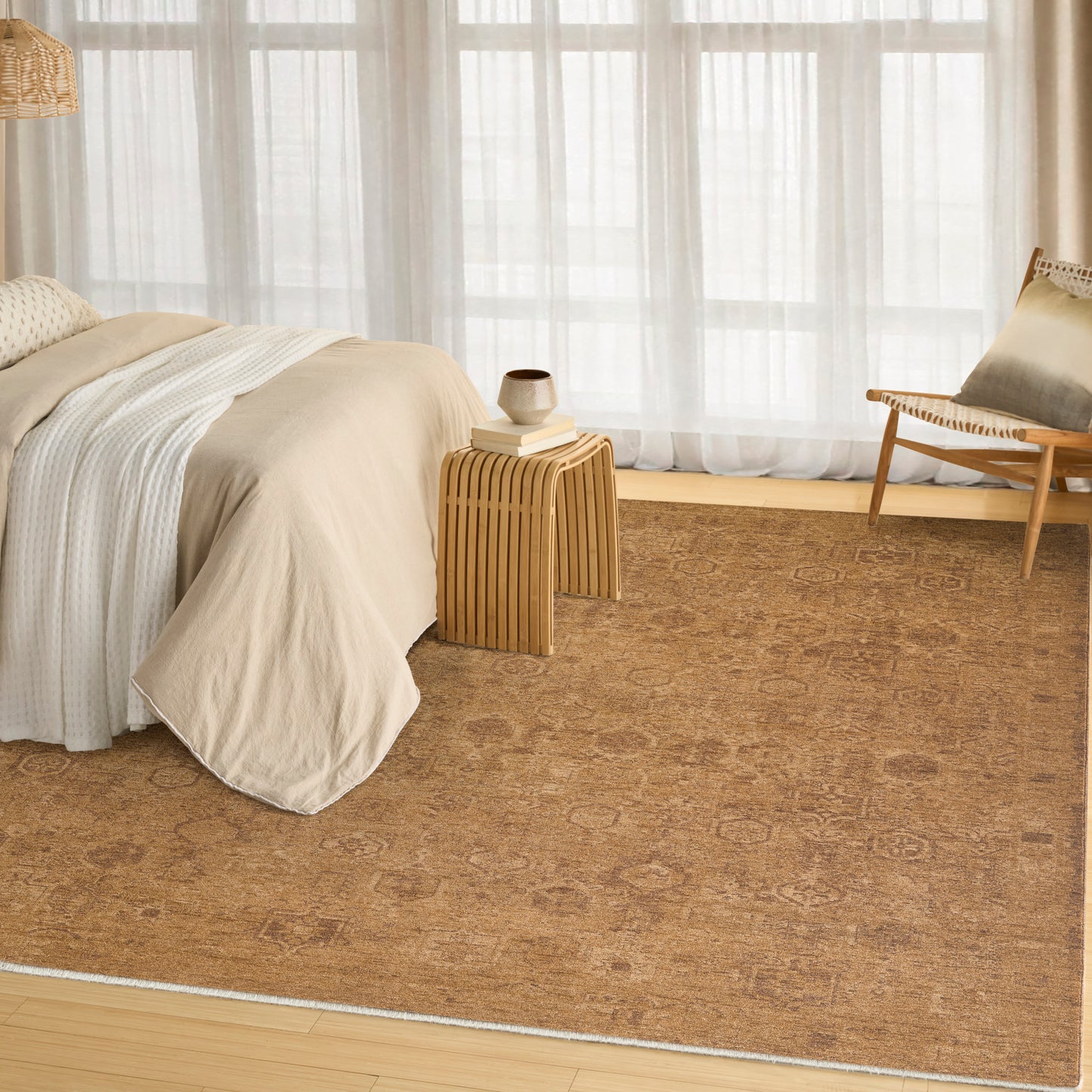 DKNY Pure Shades 9' x 12' Latte Vintage Indoor Rug