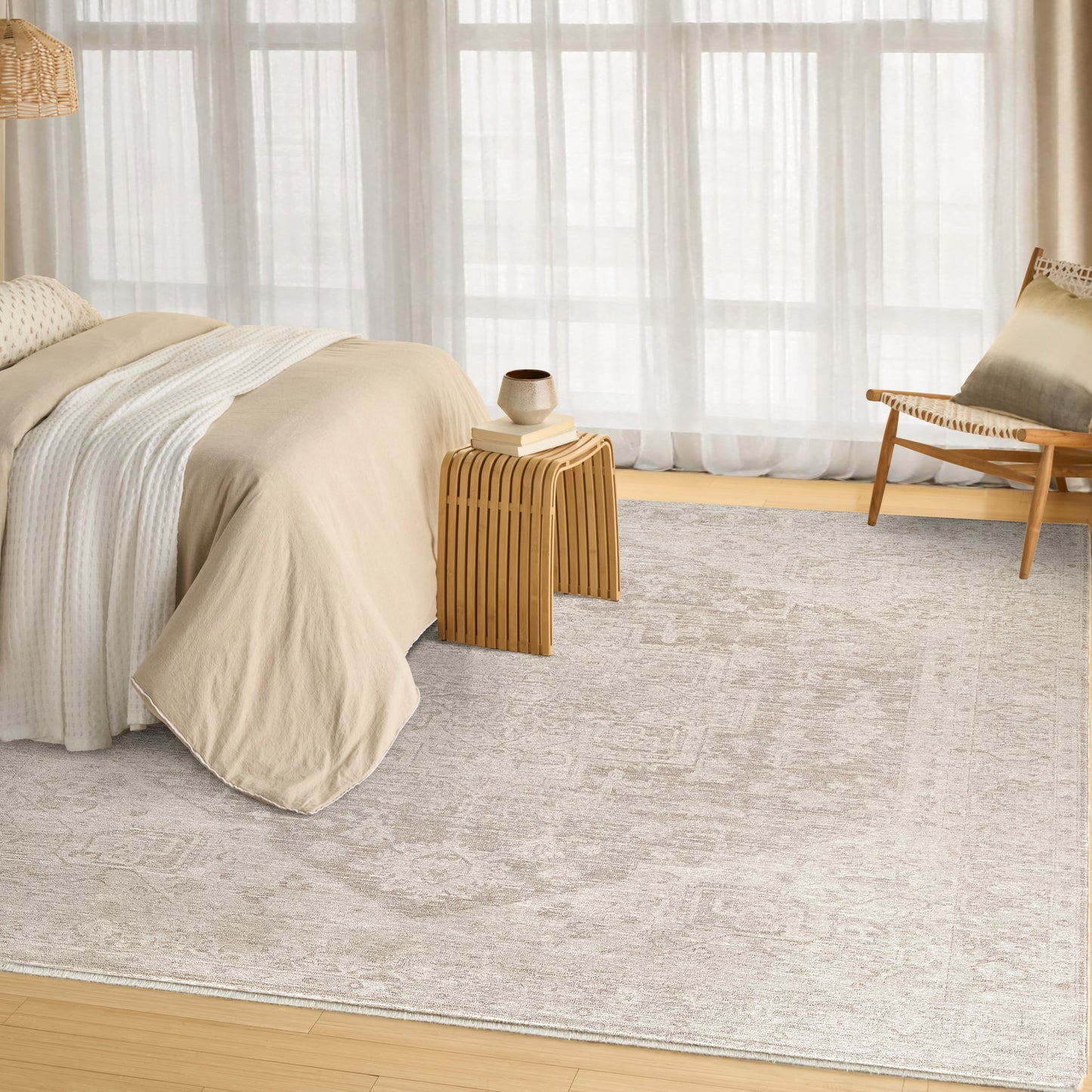 DKNY Pure Shades 9' x 12' Beige Vintage Indoor Rug