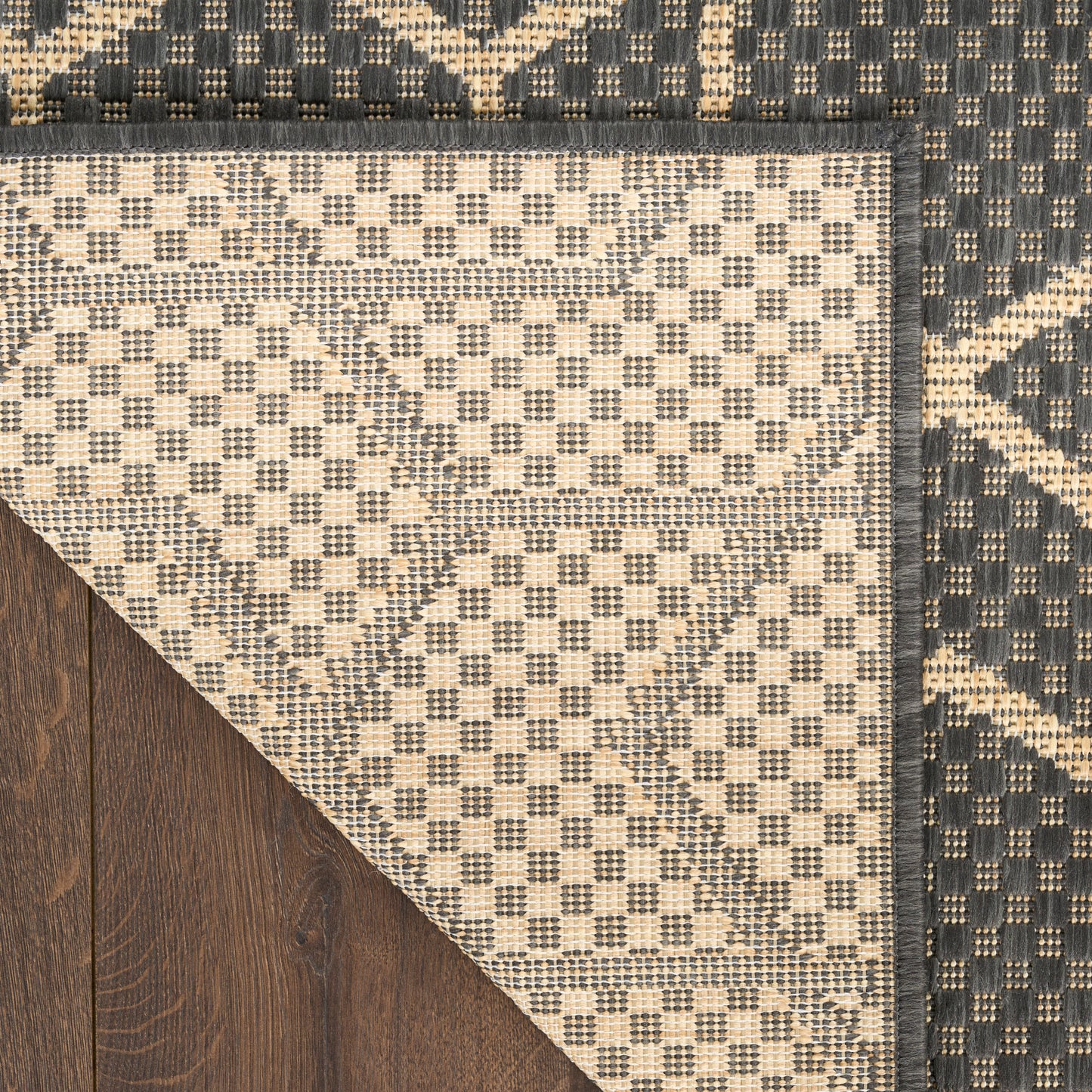 Nourison Horizon Indoor/Outdoor 6' x 9' Charcoal Modern Rug