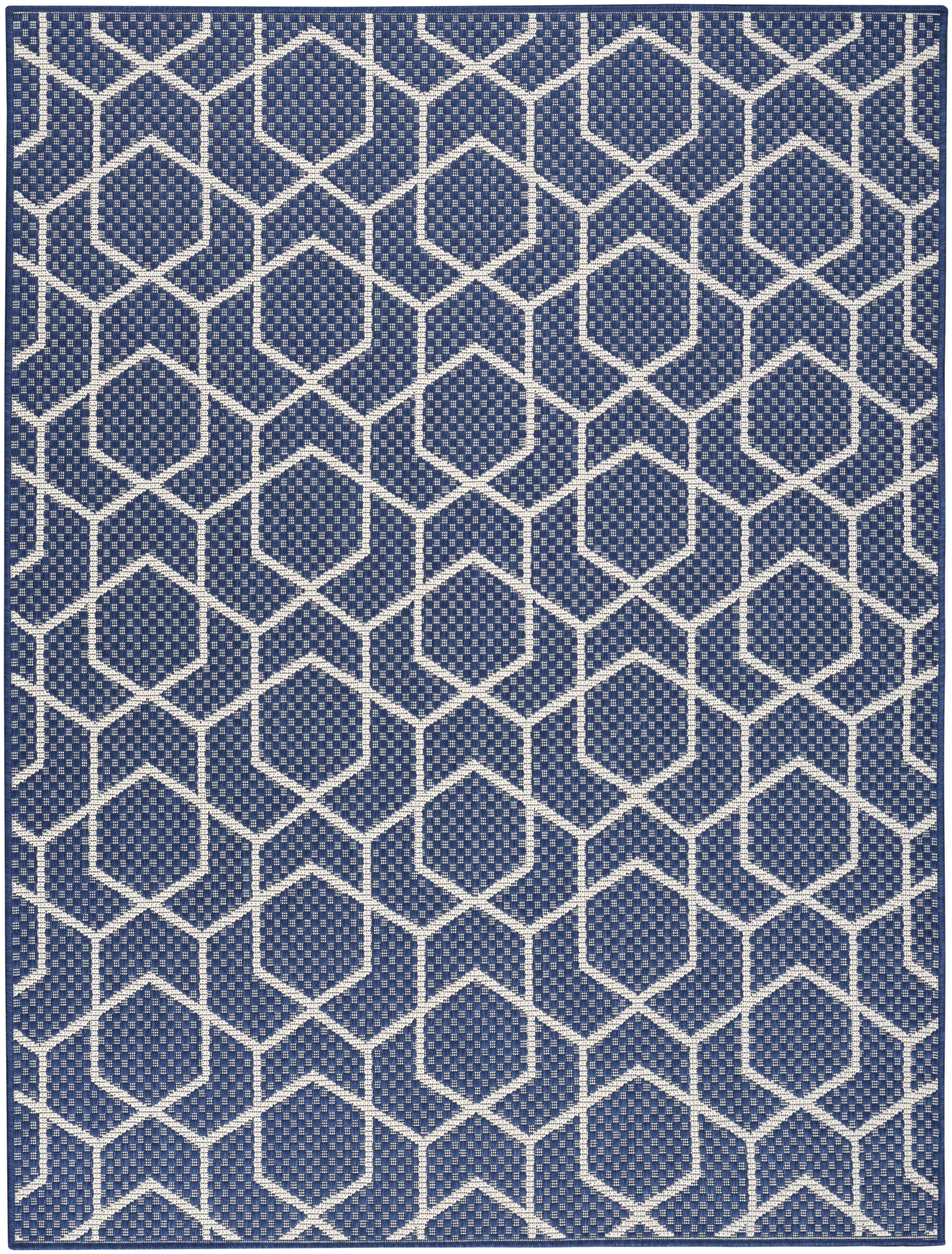Nourison Horizon Indoor/Outdoor 6' x 9' Navy Modern Rug