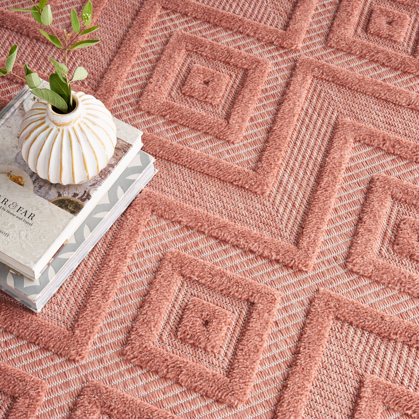 Nourison Versatile 9' x 12' Coral Orange Modern Rug