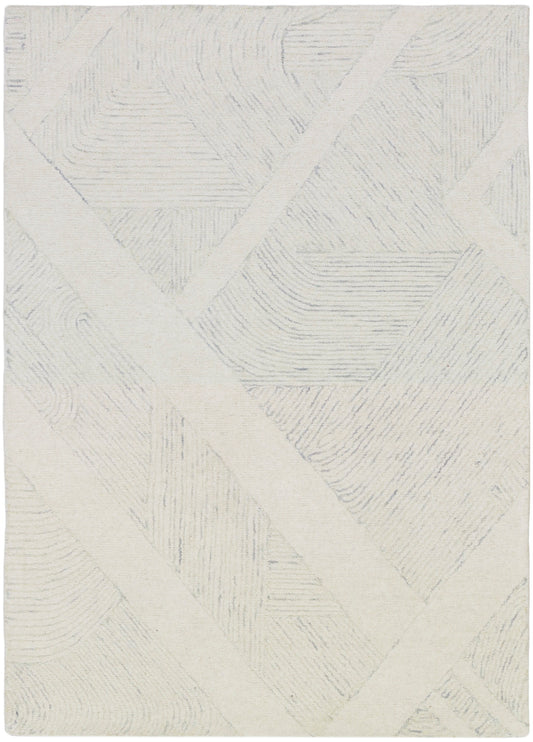 DKNY Pure Patterns 5'3" x 7'3" Ivory Grey Modern Indoor Rug