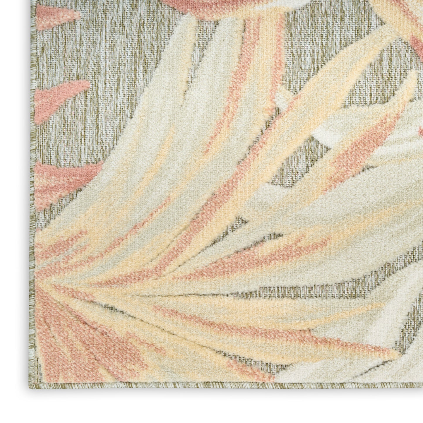 Nourison Aloha 3'6" x 5'6" Sage Rose Modern Rug