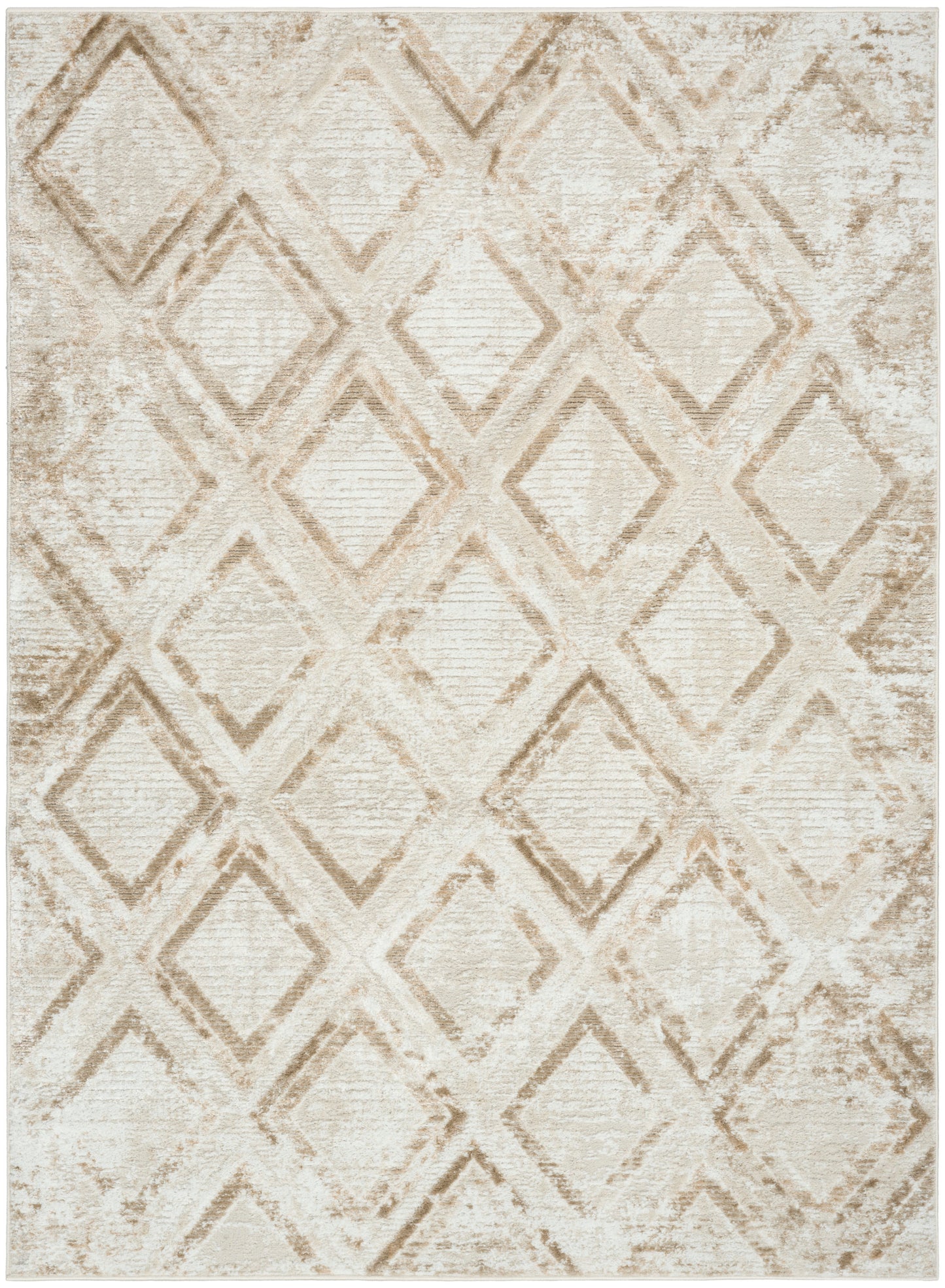 Nourison Dekor 5'3" x 7' Ivory Taupe Modern Indoor Rug