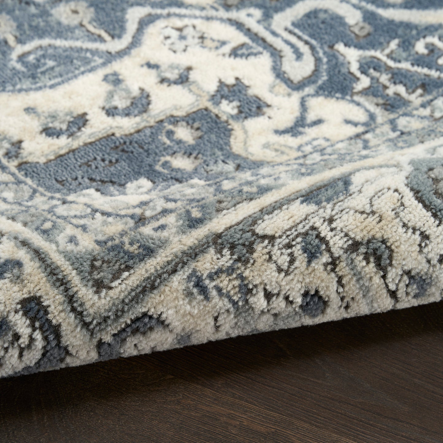 Nourison Quarry 2'2" x 10' Navy Ivory Vintage Indoor Rug
