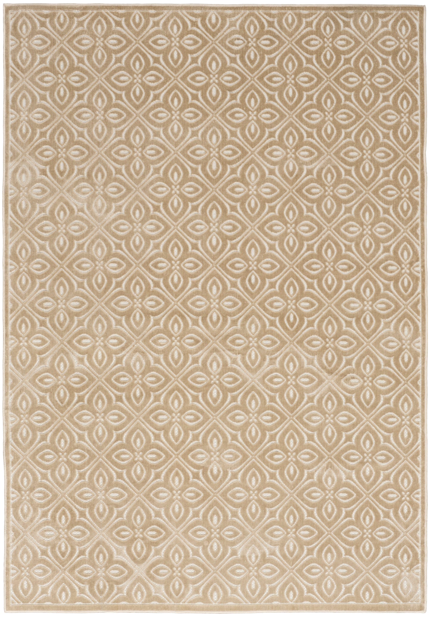 Nourison Washable Charm 6' x 9' Beige Ivory Contemporary Indoor Rug