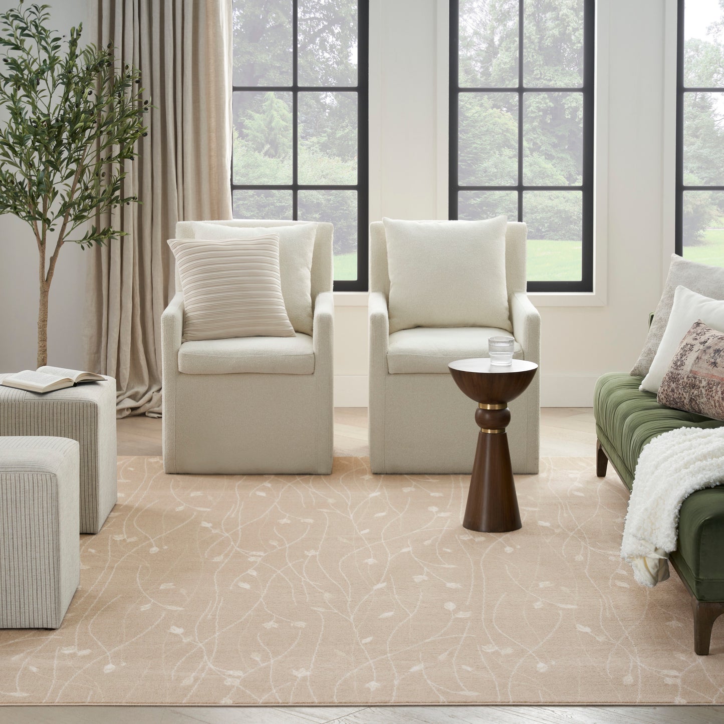 Nourison Grafix 10' x 14' Beige Modern Indoor Rug