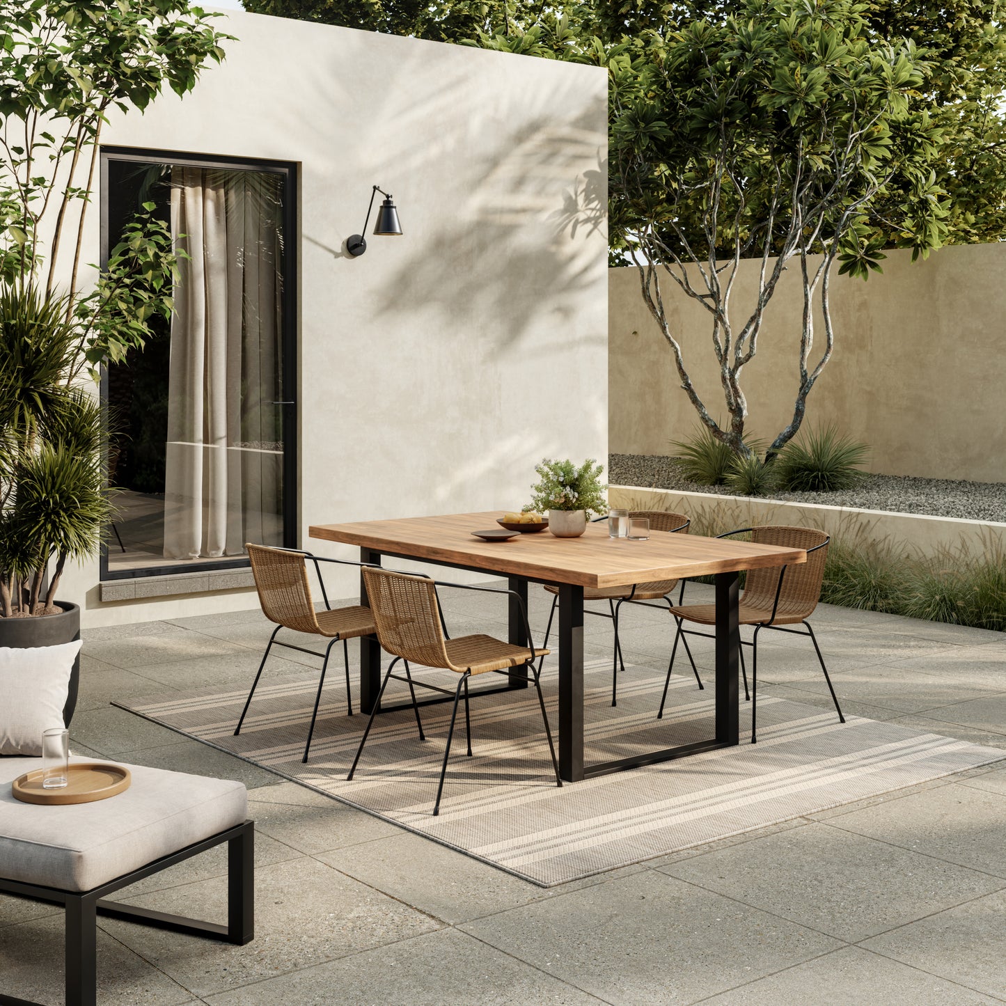 Nourison Horizon Indoor/Outdoor 6' x 9' Grey Modern Rug