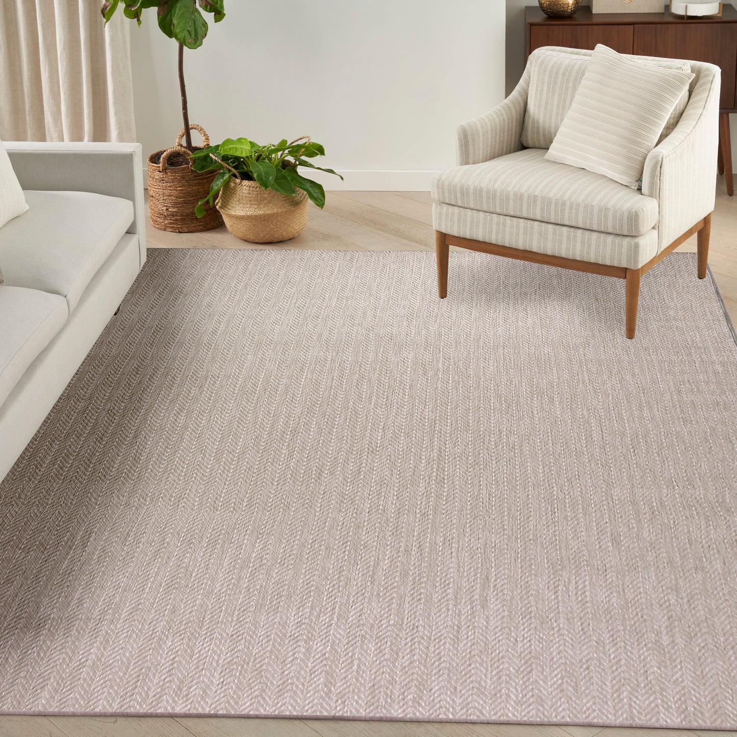 Nourison Horizon Indoor/Outdoor 10' x 14' Grey Modern Rug