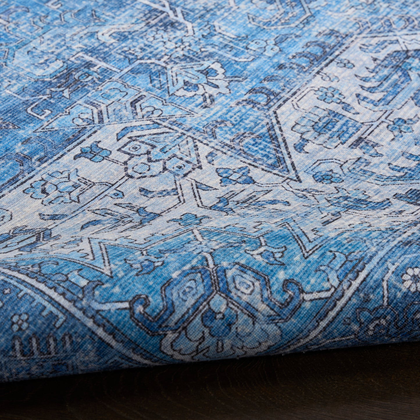 Nourison Nourison Washables 9'2" x 12' Blue Vintage Indoor Rug