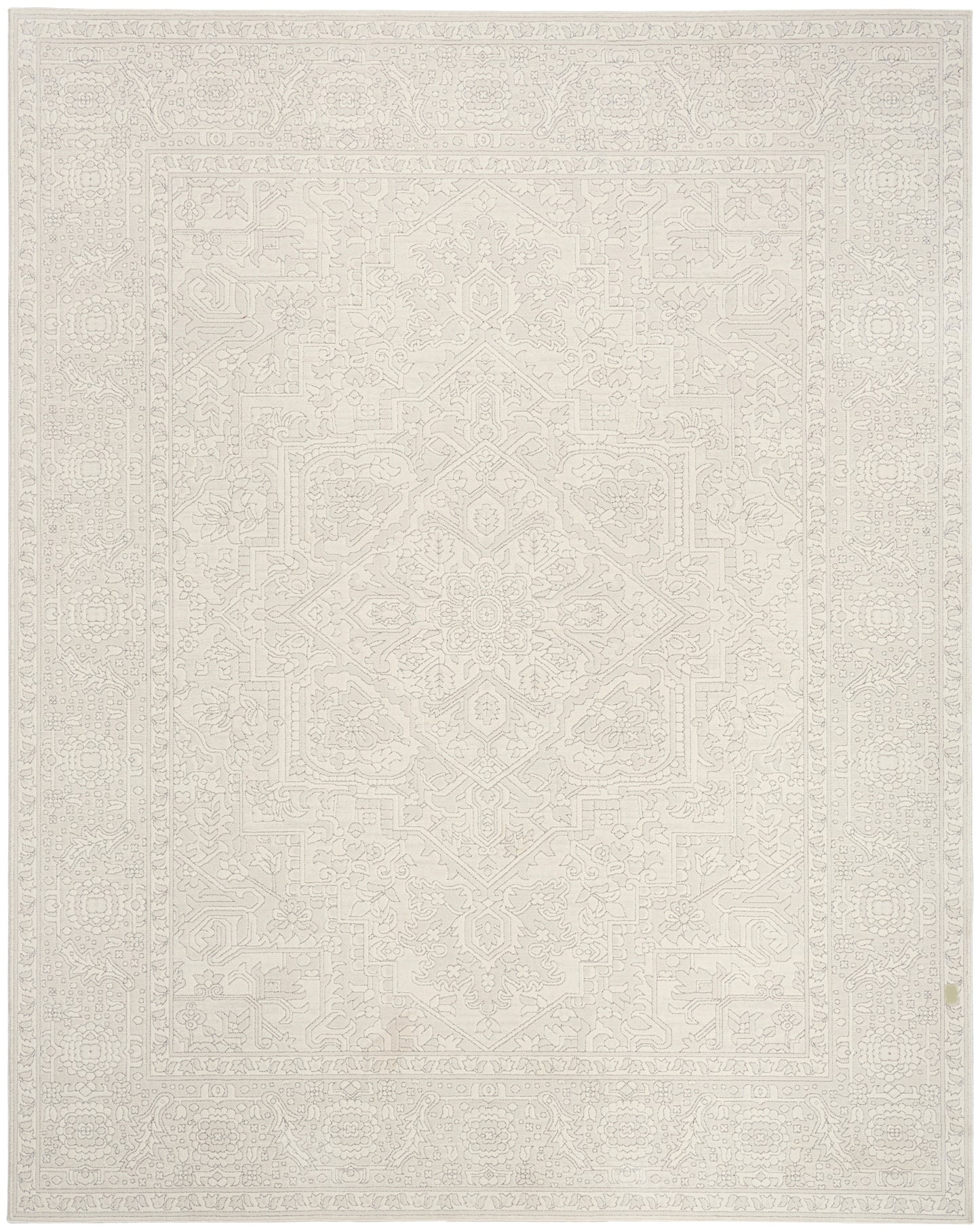 Nourison Grace 7'10" x 9'10" Ivory Light Grey Vintage Indoor Rug
