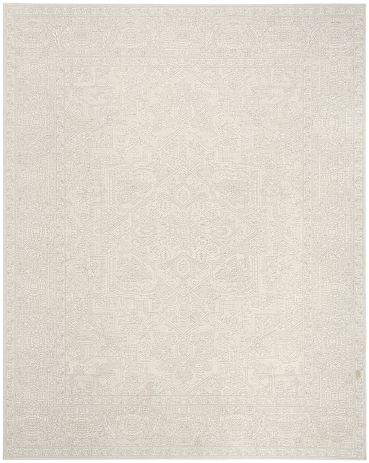 Nourison Grace 7'10" x 9'10" Ivory Light Grey Vintage Indoor Rug