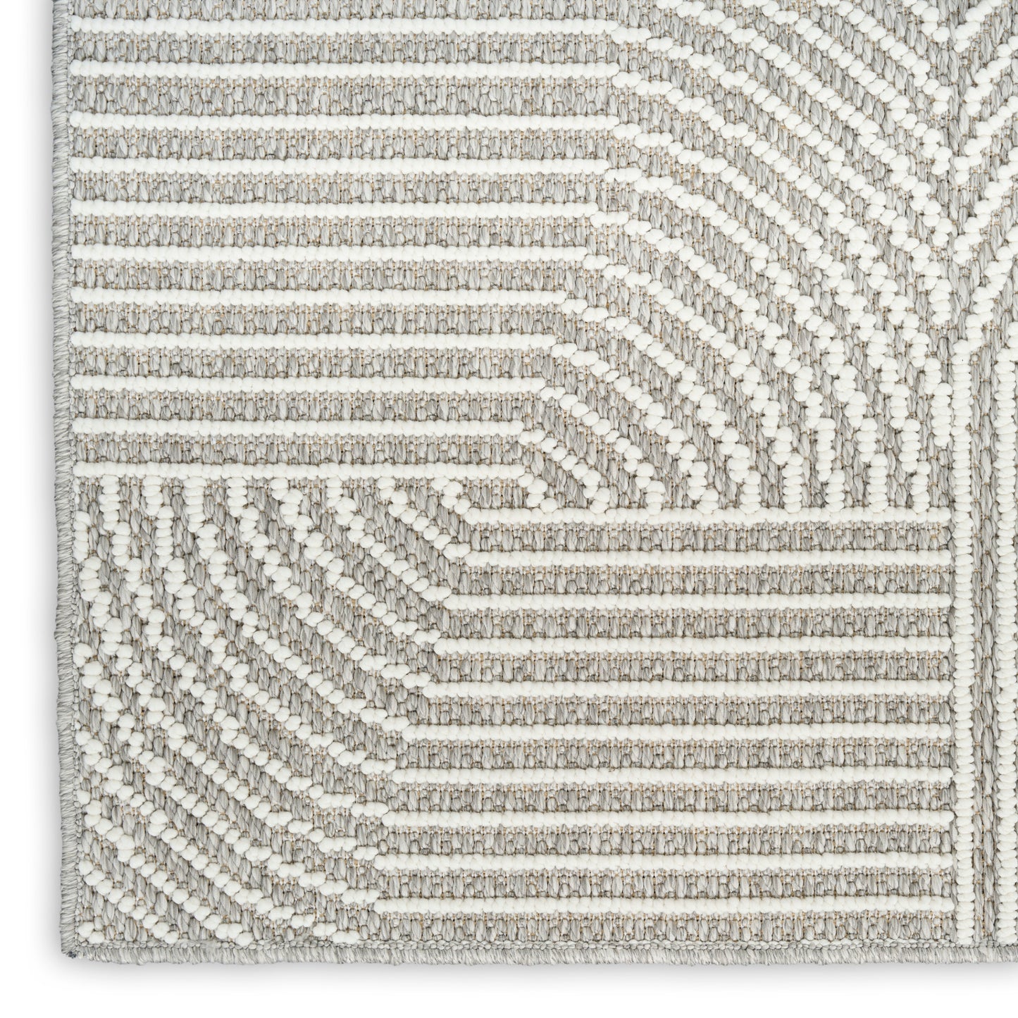 Nourison Natural Texture 2'3" x 7'6" Grey Ivory Modern Indoor Rug