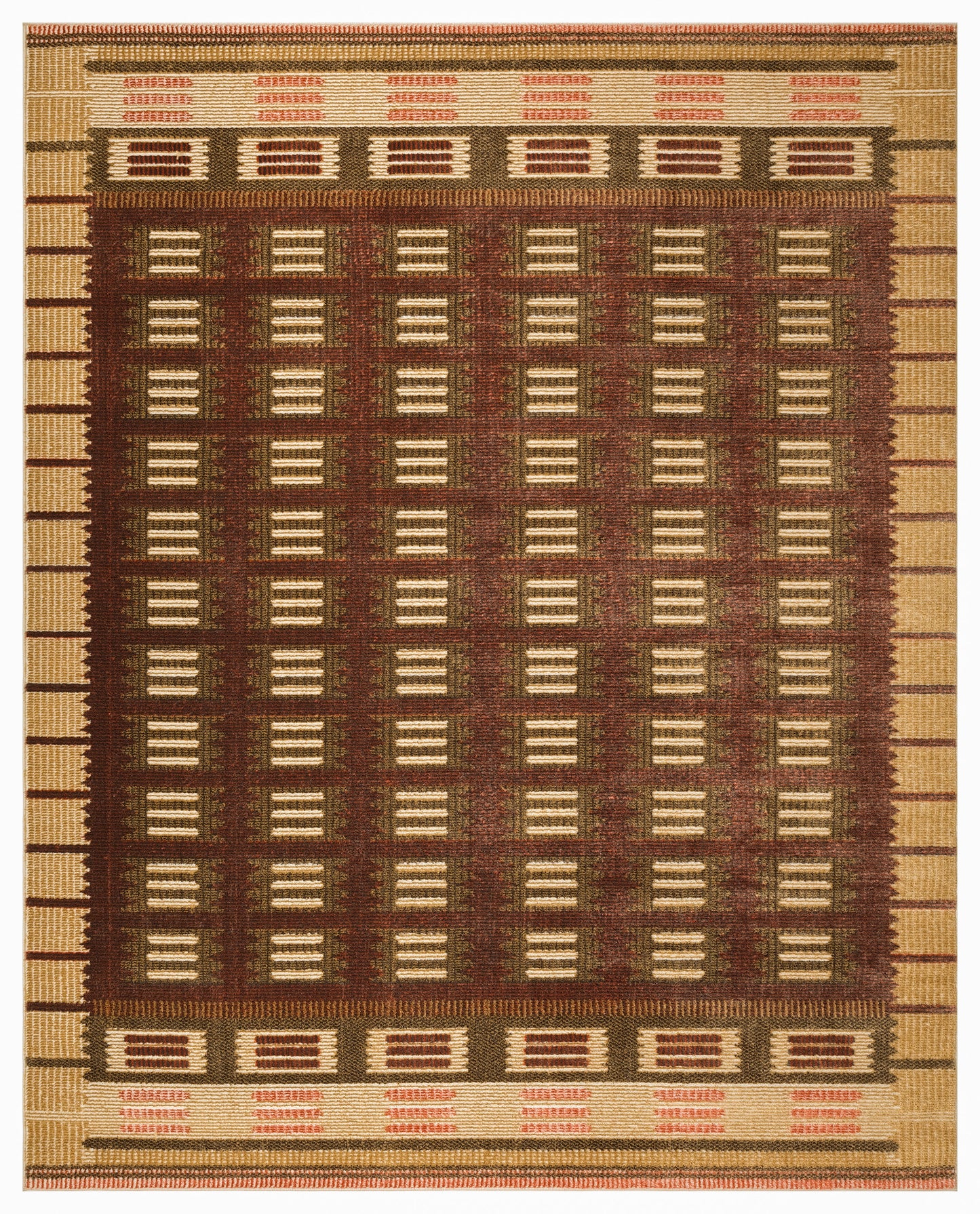 Nourison Nordic 8' x 10' Rust Modern Indoor Rug