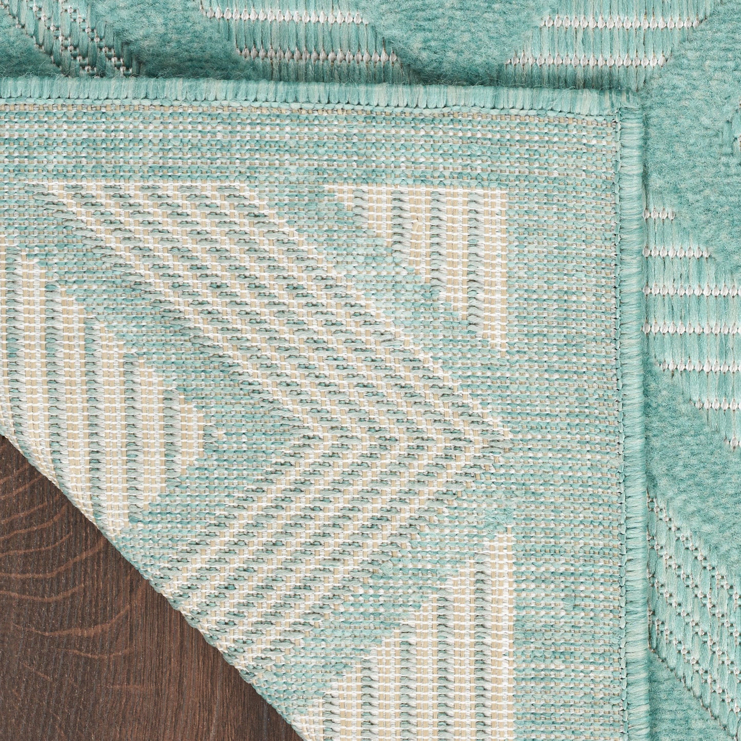 Nourison Versatile 9' x 12' Aqua Teal Modern Rug