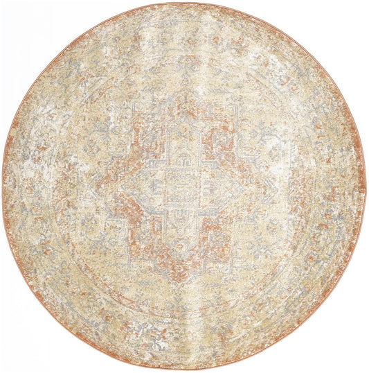 Nourison Nourison Essentials Persian 6' x Round Beige Rust Vintage Rug