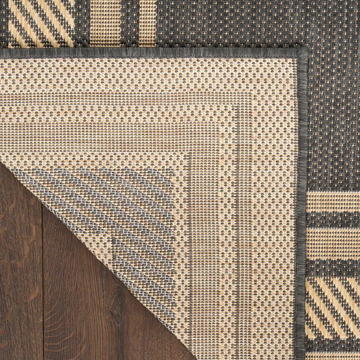 Nourison Horizon Indoor/Outdoor 5' x 7' Charcoal Modern Rug
