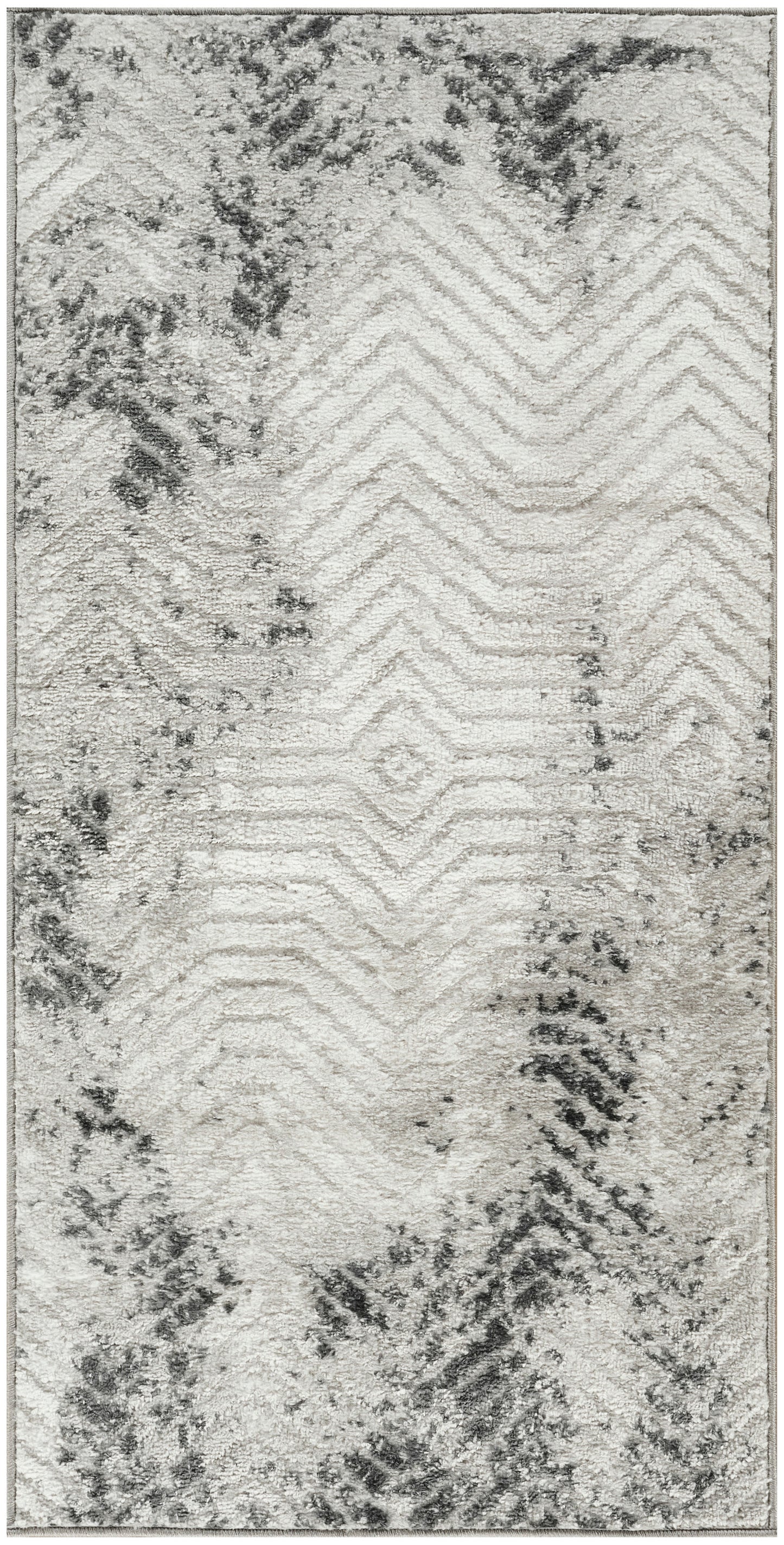 Nourison Dekor 2' x 4' Grey Charcoal Modern Indoor Rug