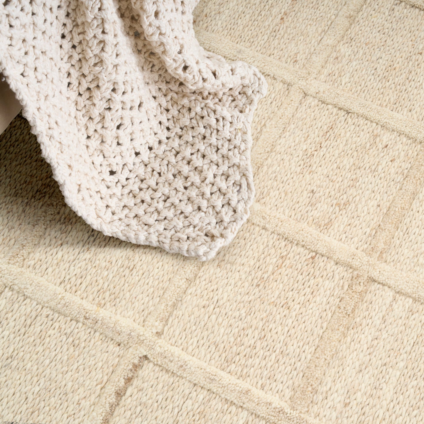 DKNY Pure Framework 9'6" x 13'6" Sand Modern Indoor Rug