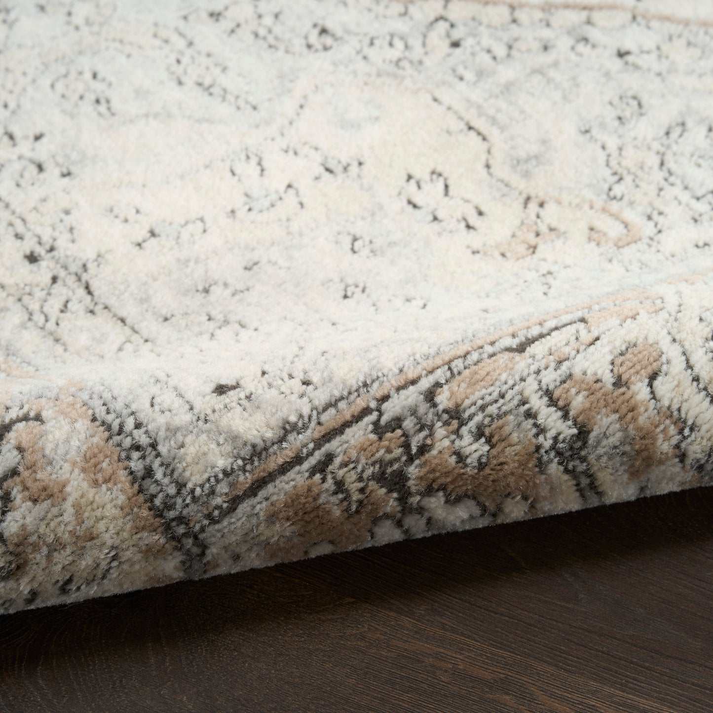 Nourison Quarry 5'3" x 7'3" Ivory Grey Taupe Vintage Indoor Rug