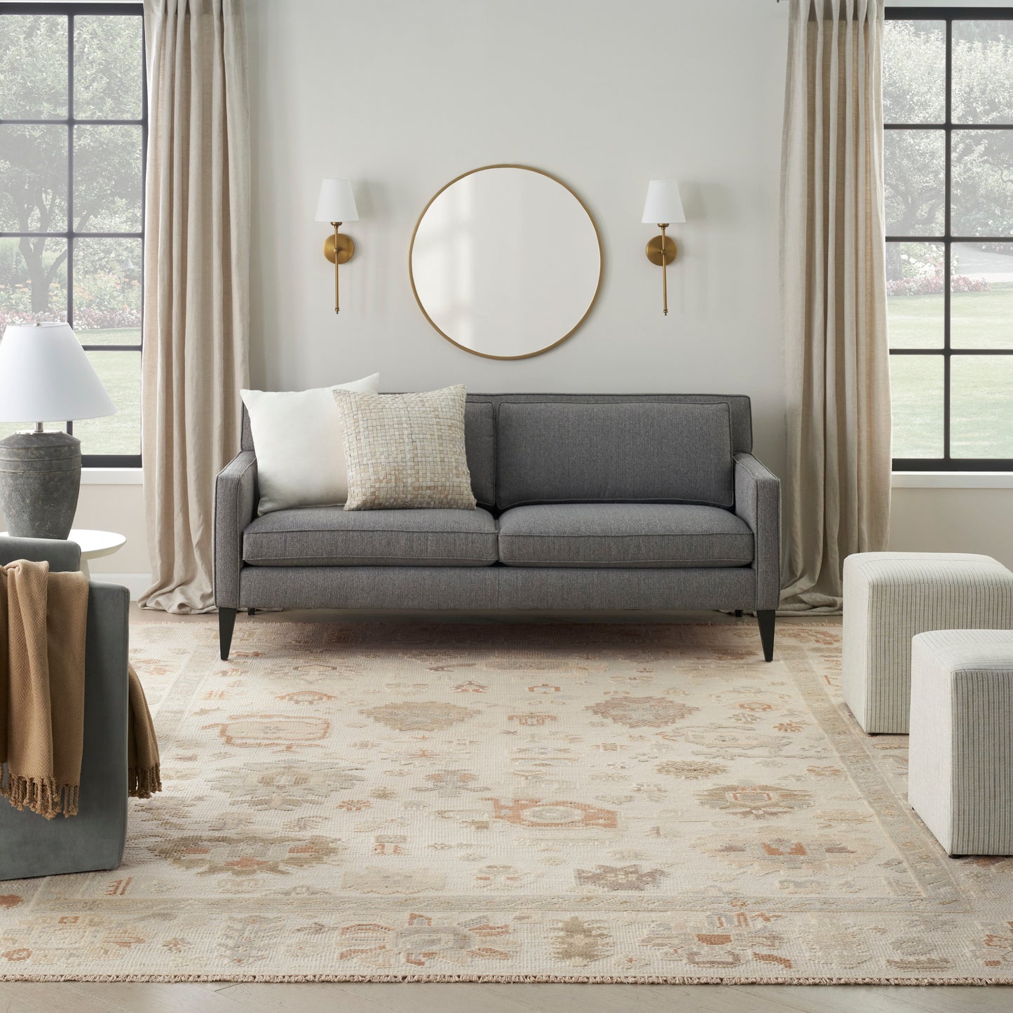 Nourison Whispers 9' x 12' Cream Vintage Indoor Rug