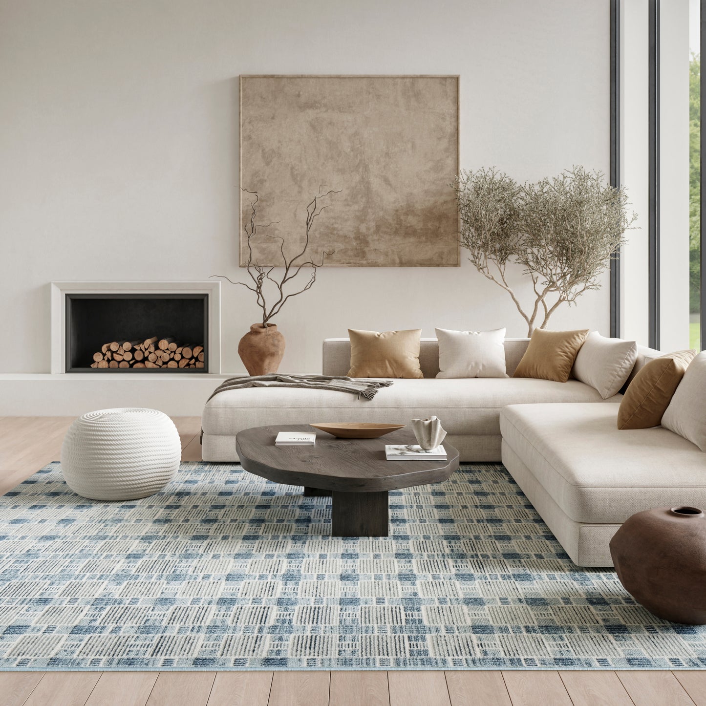 Nourison Nordic 8' x 10' Blue Modern Indoor Rug