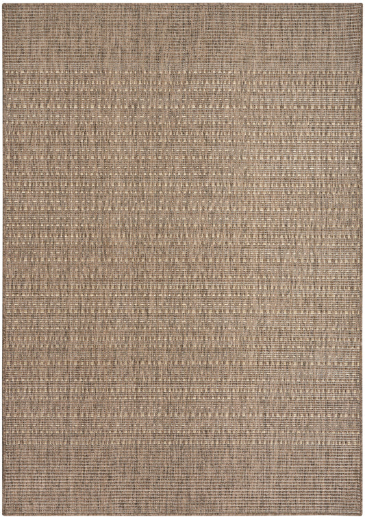 Nourison Tulum 5'3" x 7' Brown Outdoor Rug